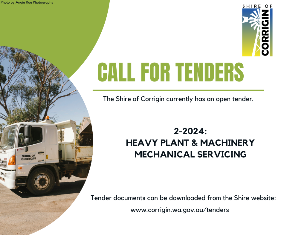 Request for Tender - Heavy Plant and Machinery Mechanical Servicing